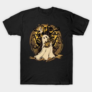 Halloween Pumpkin, Ghosts and  Skeletons Graphic T-Shirt